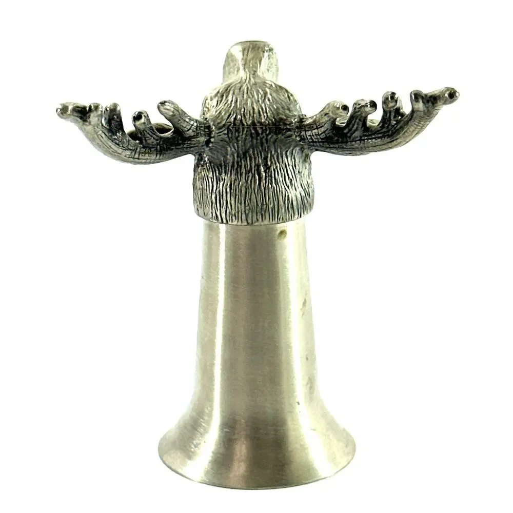 Jägermeister Deer Head Pewter Shot Glass 3.5” Hunting Stag Barware Germany